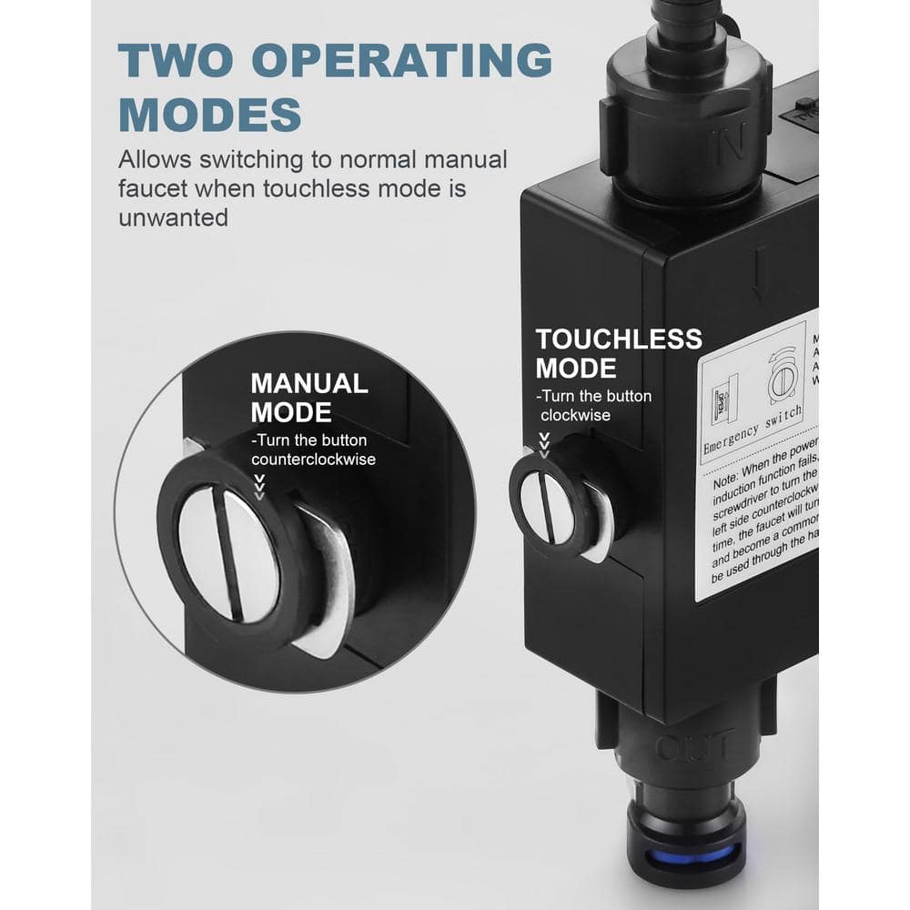 Oil Rubbed Bronze Touchless Pull-Down Kitchen Faucet with Spray