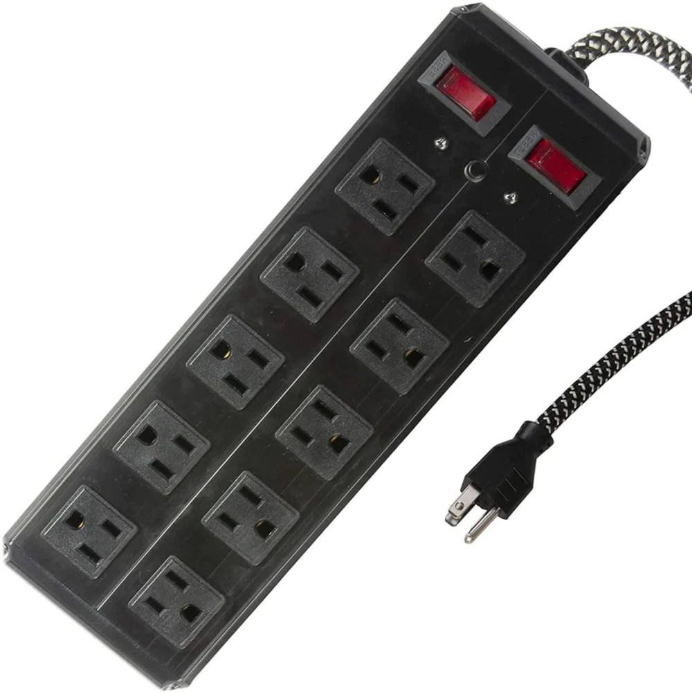 Surge Protector Power Strip with 10 Outlets Ports 6 ft. Cord for Home