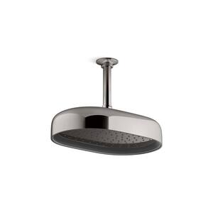 Statement Oblong 1-Spray Patterns 2.5 GPM 12 in. Ceiling Mount Rainhead Fixed Shower Head in Vibrant Titanium