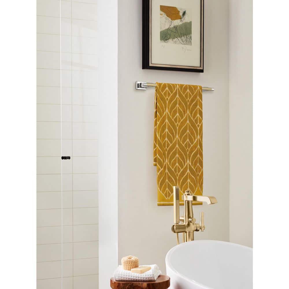 Esquire 18-Inch Polished Nickel and Golden Champagne Wall Mounted Towel Bar