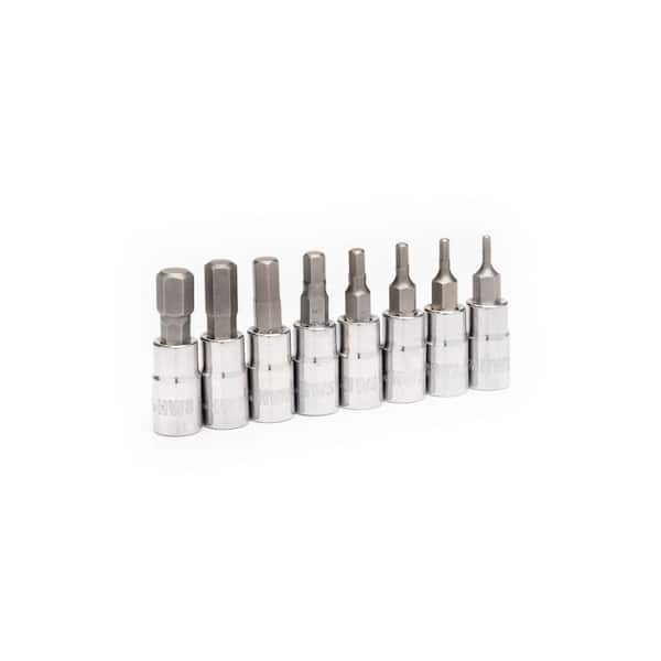 8-Piece Hex Shank Nut Driver Socket Set - 1/4" Drive, Metric Sizes 5mm To 11mm For Power Drills