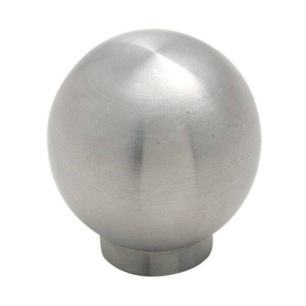 Amerock Essential'Z Stainless Steel 1-3/16 in (30 mm) Diameter Stainless Steel Round Cabinet Knob