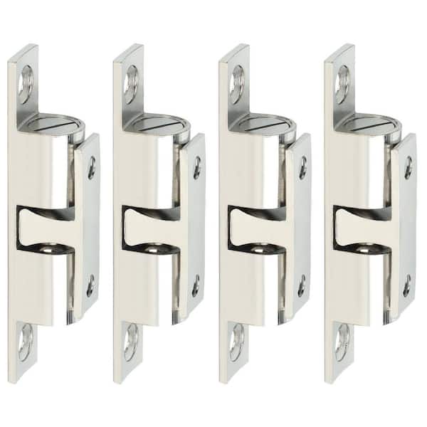 2.6 in. Silver Adjustable Spring Double Roller Ball Cabinet Door Latch Heavy Duty Magnetic Catch 4-Pack