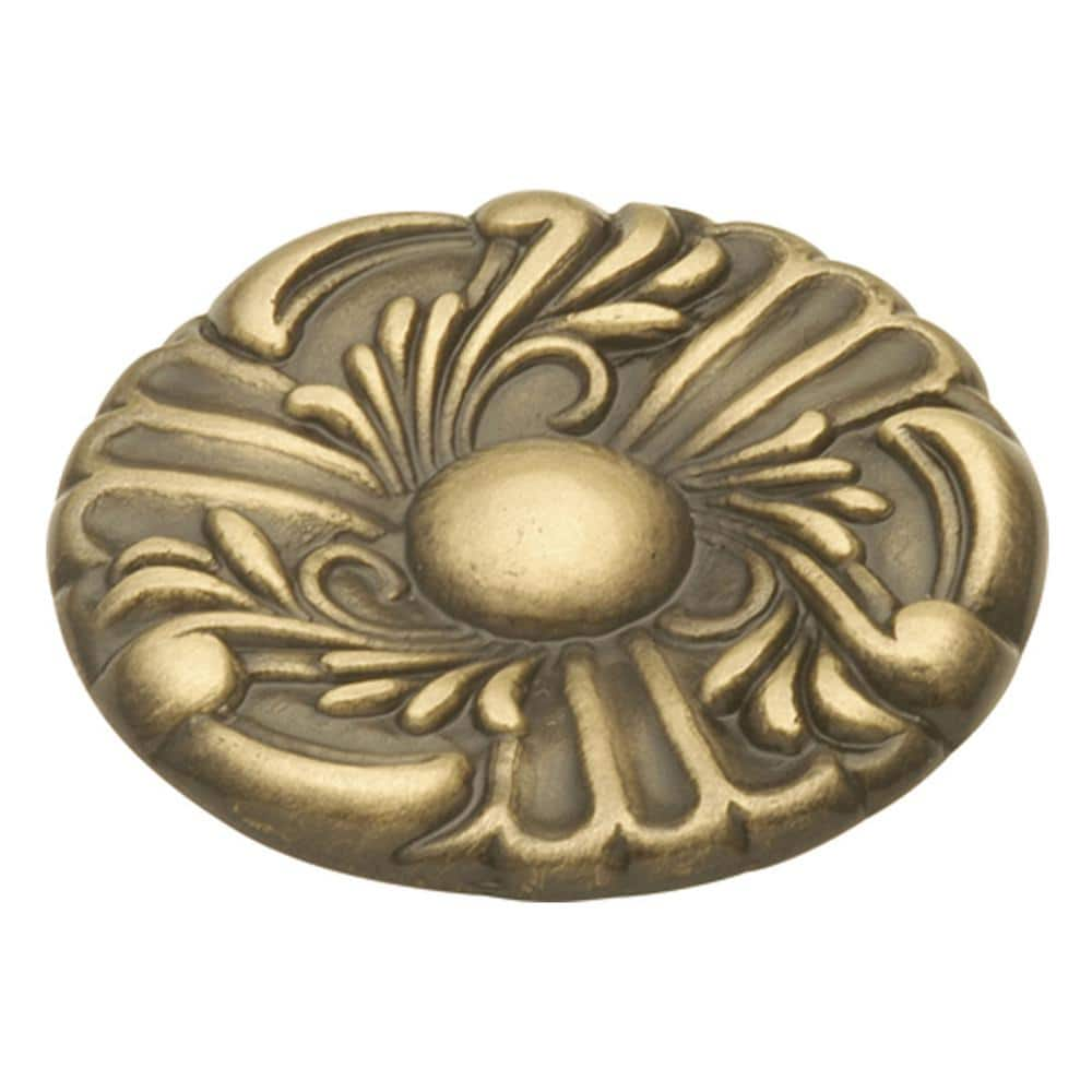 Liberty Harmon 1-3/8 in. (35 mm) Antique Brass Round Cabinet Knob  P22669C-AB-C - The Home Depot