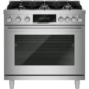 800 Series 36 in. 5.6 cu. ft. Industrial Pro Style Gas Range with 5-Burners in Stainless Steel