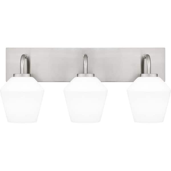 Quoizel Nielson 21.25 in. 3 Light Brushed Nickel Vanity Light