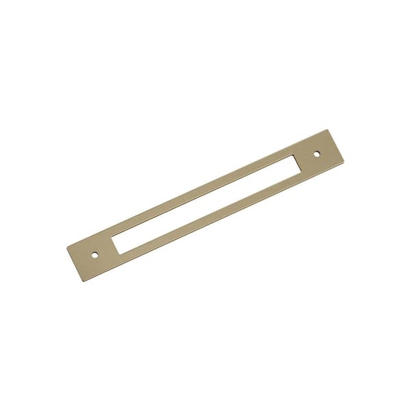 Medora 7-9/16 in. Center-to-Center Rectangle Golden Champagne Pull Cabinet Backplate