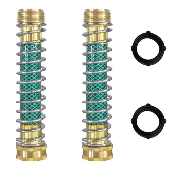 5.9 in. Garden Hose Connector with Coil Spring Fit for 0.75 in. Standard Garden Hose and Faucet (2-Pack)