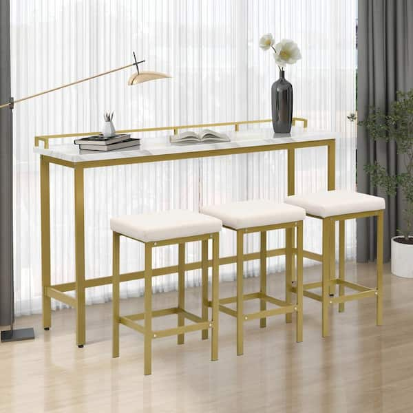 Utopia Kitchen island Table + 4 Stools