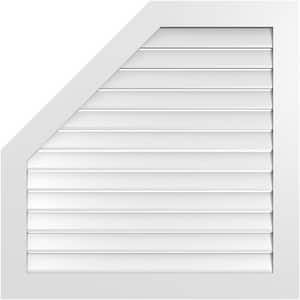 40 in. x 40 in. Octagonal Surface Mount PVC Gable Vent: Functional with Standard Frame