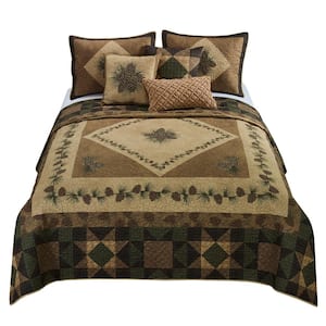 Antique Pine UCC 2-Piece Multi Color Polyester Twin Quilt Set