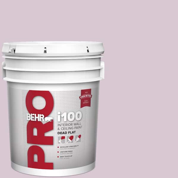 BEHR PRO 5 gal. #S110-2 Orchid Haze Dead Flat Interior Paint