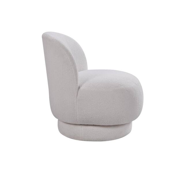 armless swivel accent chair