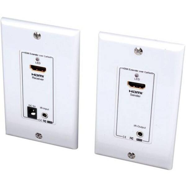 Vanco White 1-Gang Audio/Video Wall Plate