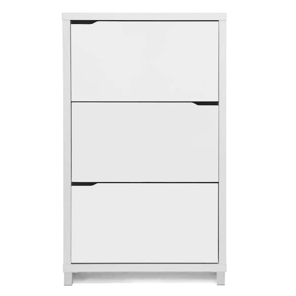 Baxton Studio 9.1 in. H x in. W White Wood Shoe Storage Cabinet 28862-4514-HD - The Home Depot