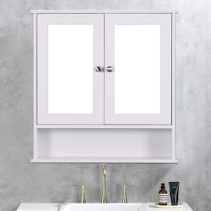 ZACA Medicine Cabinet with White Frame Mirror and 6 Adjustable Shelves —  Live Oak Hardware
