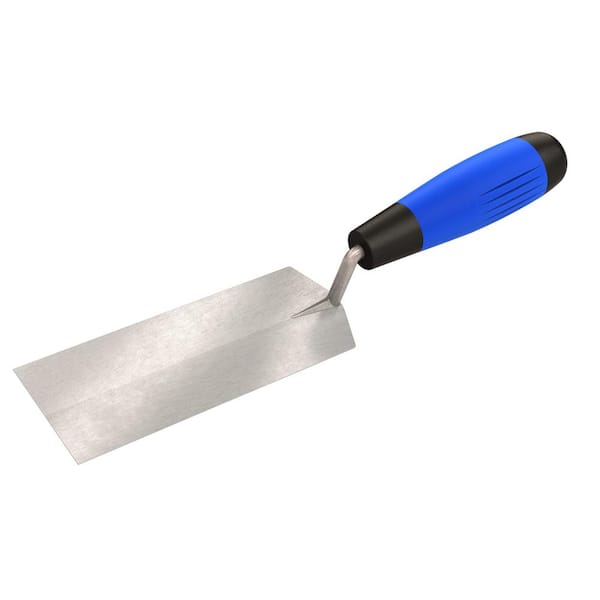 6 in. x 2 in. Pro Carbon Steel Margin Trowel - XL Comfort Grip Handle