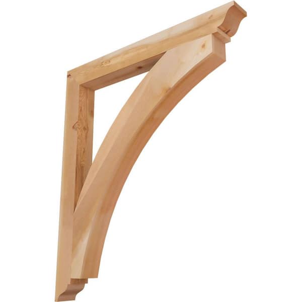 Ekena Millwork 3.5 in. x 44 in. x 38 in. Western Red Cedar Thorton Traditional Smooth Bracket