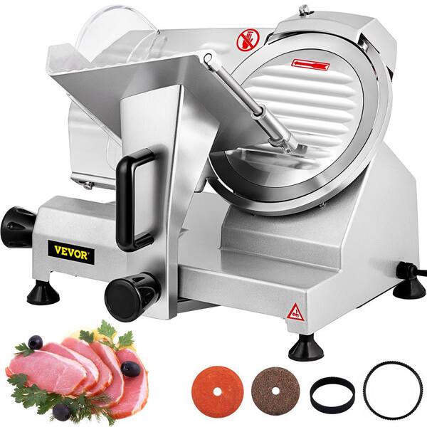 Commercial Vegetable Slicer Electric Meat Stainless Steel Vegetable Fruit  Slicing Machine for Cucumber, Chili, Garlic, Bacon, Ham,Banana 0.2-0.8mm