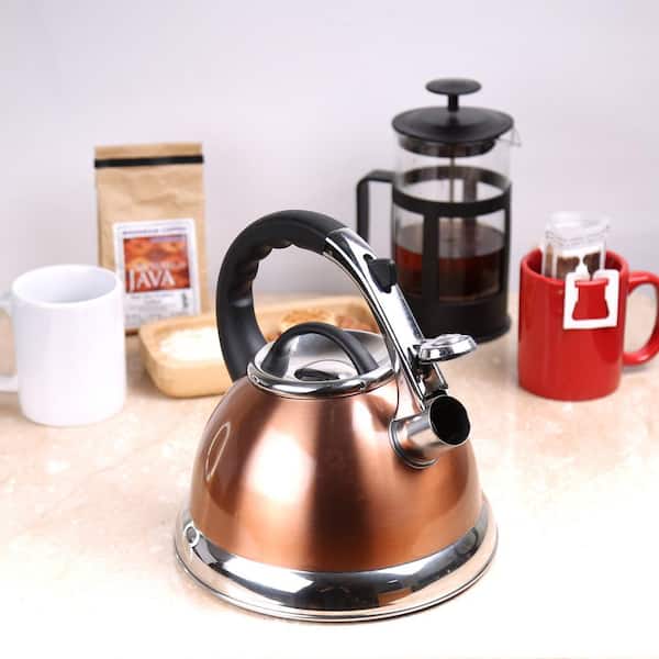 Mega Chef 3 Quarts Stainless Steel Whistling Stovetop Tea Kettle & Reviews
