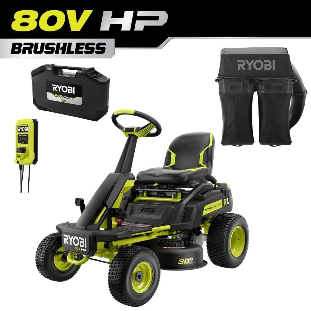 RYOBI R1 80V HP Brushless Battery Cordless Electric 30 in. Riding