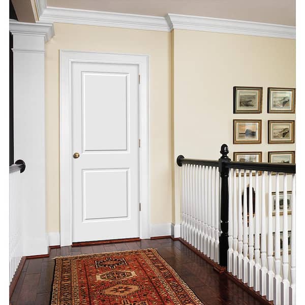 Carved C2020 Smooth 2-Panel Primed MDF Interior Door Slab