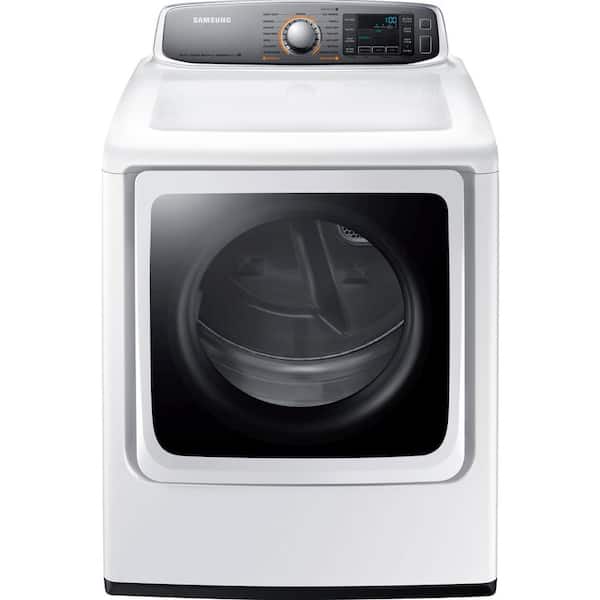 Samsung 30 in. W 9.5 cu. ft. Electric Dryer with Steam in White