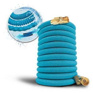 5/8 in. Dia. x 50 ft. No-Kink Expandable Garden Hose with Heavy-Duty Brass Valve and Flow Control