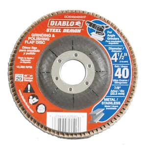 4-1/2 in. 40-Grit Steel Demon Grinding and Polishing Flap Disc with Type 29 Conical Design (5-Pack)