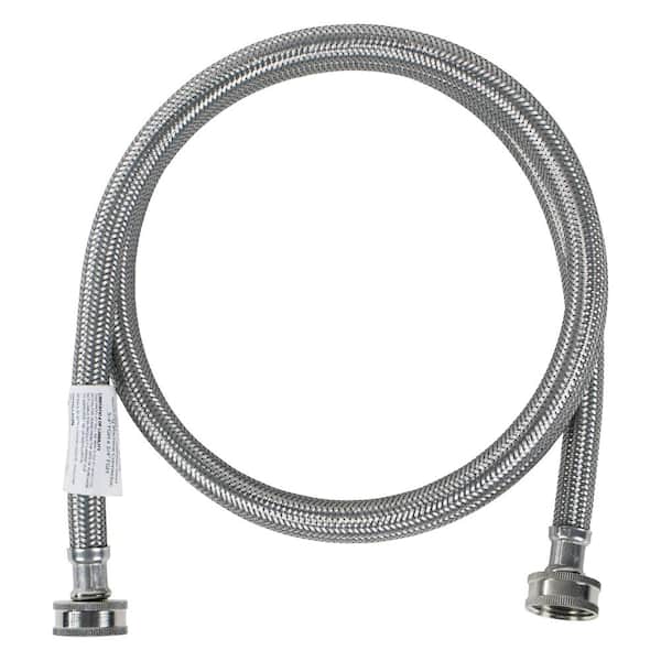 CERTIFIED APPLIANCE ACCESSORIES 5 ft. Braided Stainless Steel Washing Machine Hose