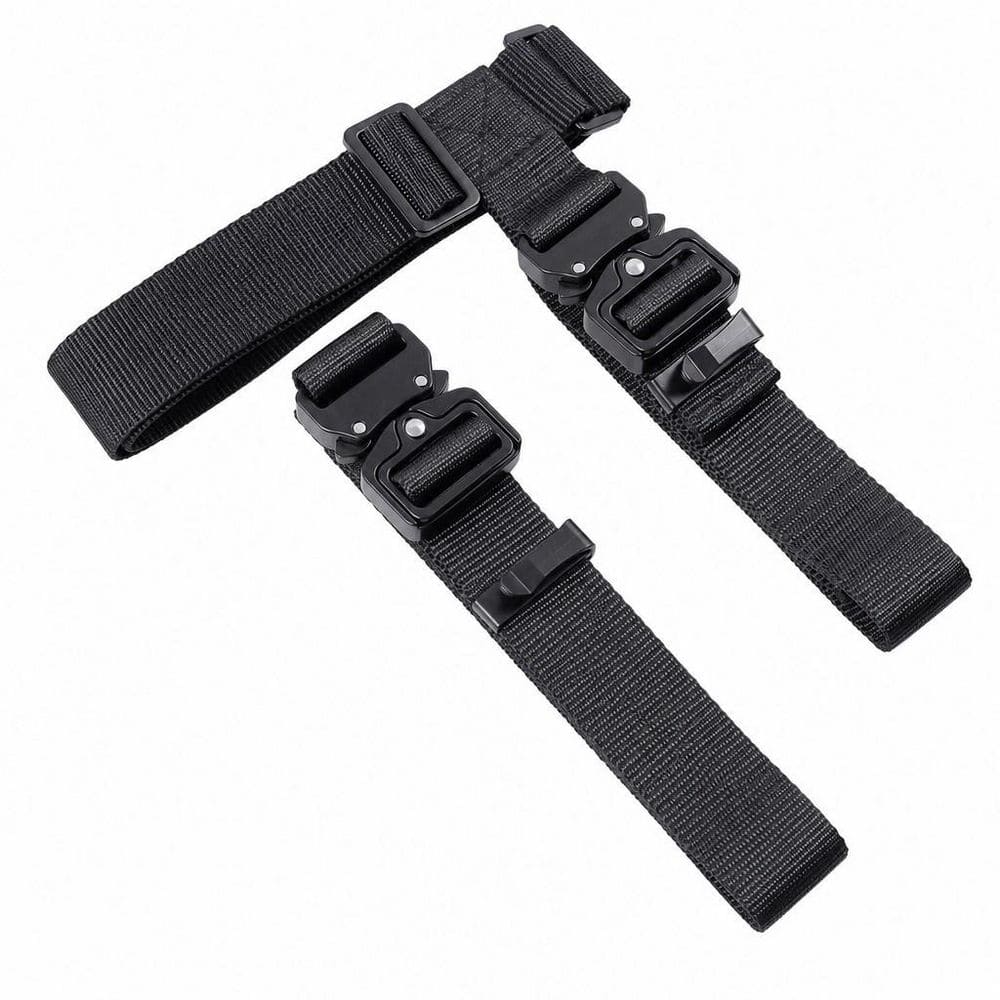 Adjustable Black 1.25 in. Width Add-A-Bag Luggage Strap Large-metal Buckle for Suitcase Travel Airplane Trip Use