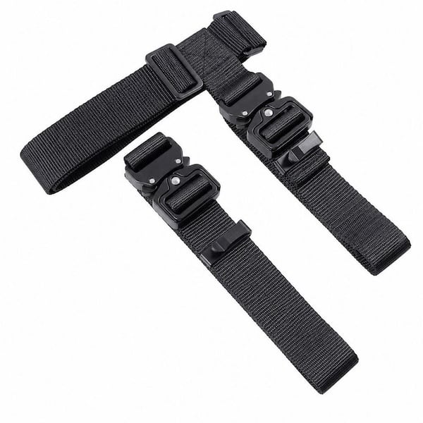 Adjustable Black 1.25 in. Width Add-A-Bag Luggage Strap Large-metal Buckle for Suitcase Travel Airplane Trip Use