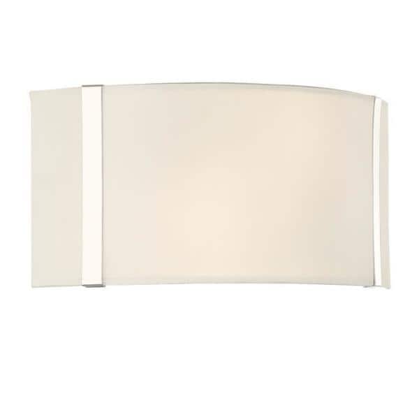 Fulton Polished Nickel Dual Silk Shade Dimmable Wall Sconce