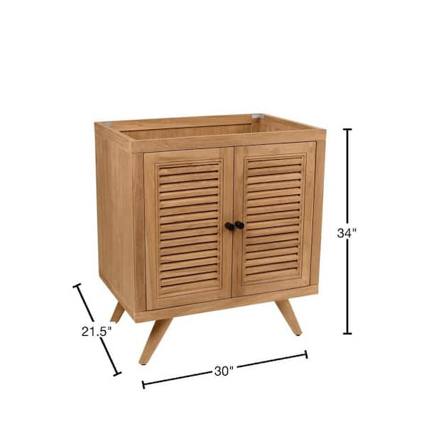 Avanity Harper 30-in Natural Teak Bathroom Vanity Cabinet