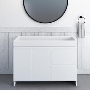 Mace 48 in. W x 20 in. D x 35 in. H Single Sink Bath Vanity Cabinet without Top in White and Right-Side Drawers