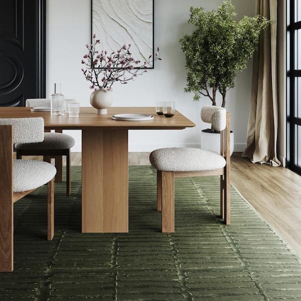 Kailani Geometric Machine Washable Green 2 ft. x 3 ft. Indoor Area Rug