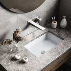Voltaire 21 in. Rectangular Undermount Bathroom Sink in Glossy White