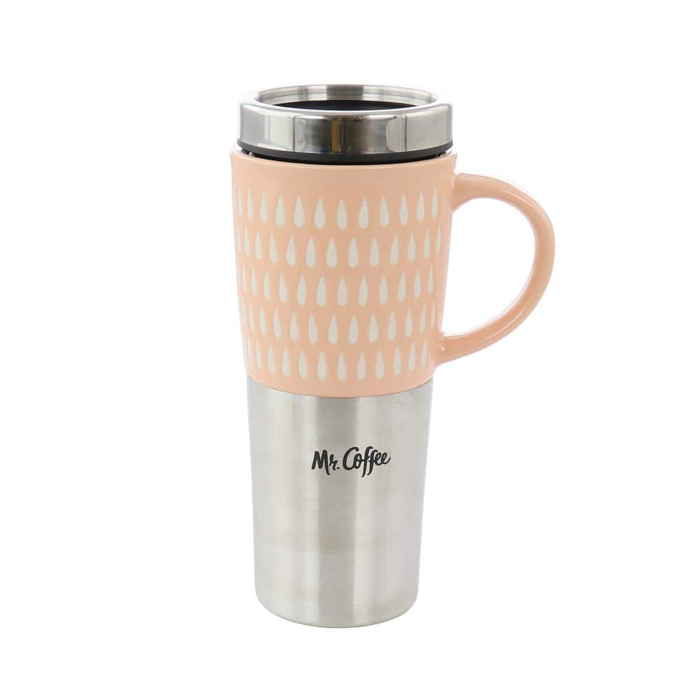 Mr. Coffee Travertine 16 oz. Assorted Stoneware and Stainless Steel Travel  Mug with Lid (Set of 3) 985116919M - The Home Depot