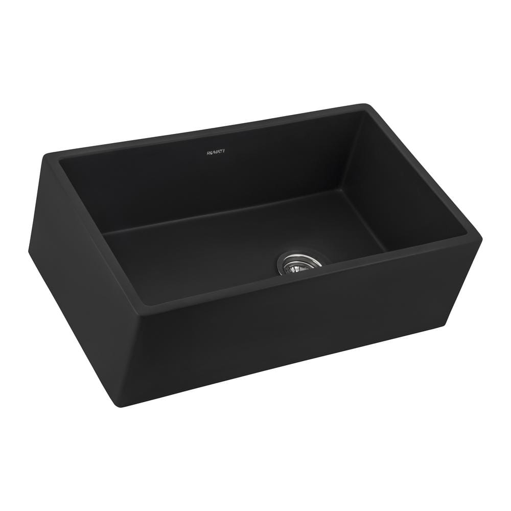 Matte Black Fireclay Modern Farmhouse Single Bowl Kitchen Sink