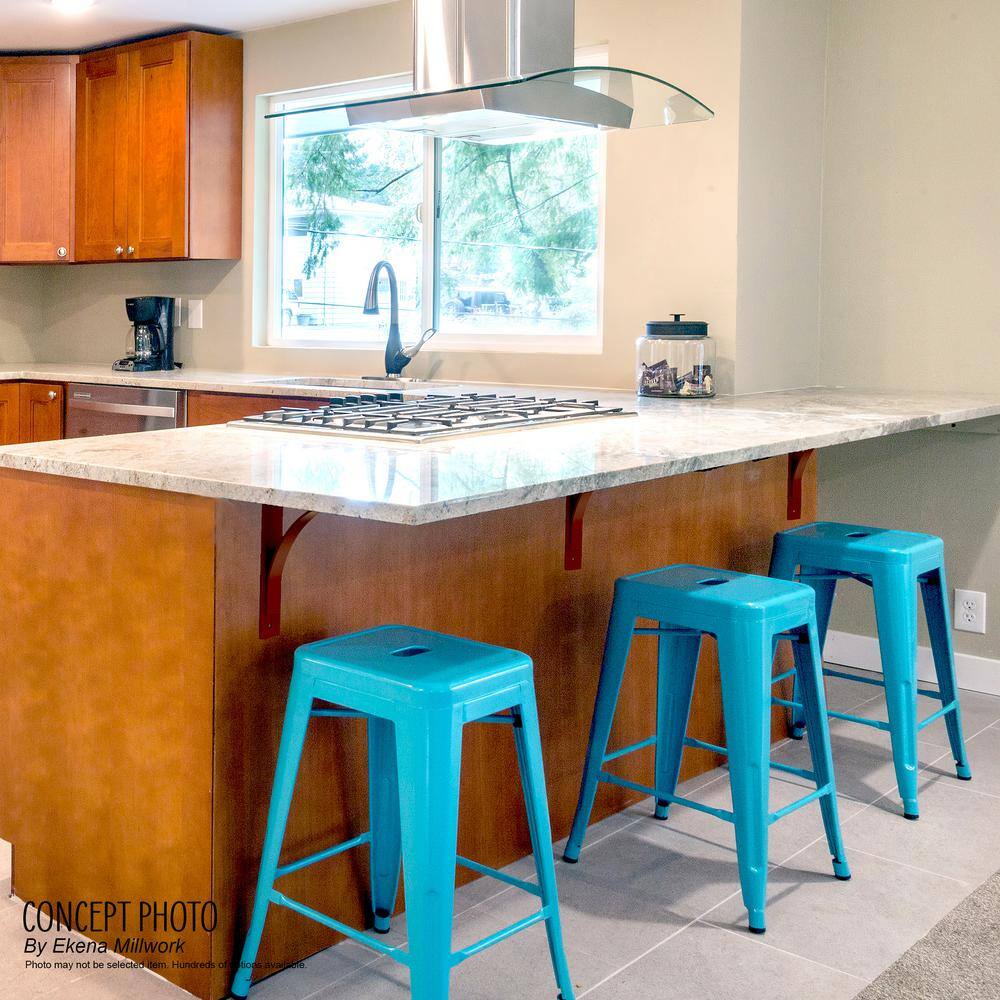 Antiqued Pale Gold Steel Bracket for Shelving and Countertops