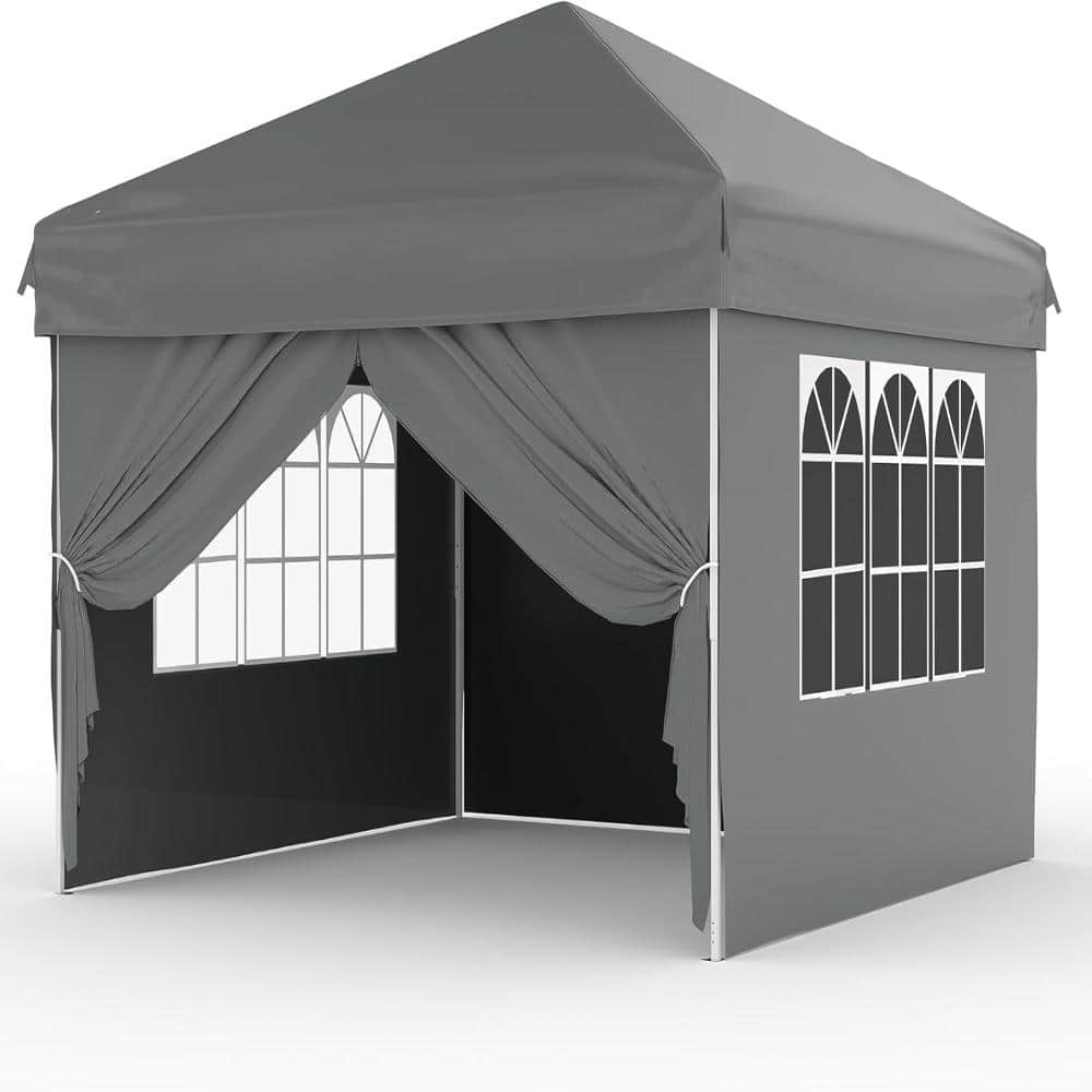 10x10 FT Pop-Up Canopy Tent, 4 Waterproof Sidewalls, UPF 50+, Carry Bag, Stakes, Instant Setup, Gray price history on PriceWatchPro