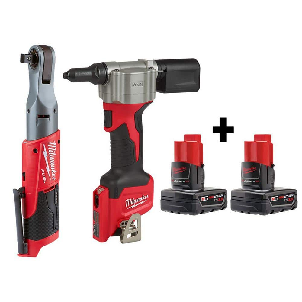 Milwaukee M12 FUEL 12V Lithium-Ion Brushless Cordless 1/2 in. Ratchet  (Tool-Only) 2558-20 - The Home Depot