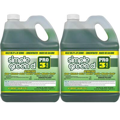 Pro 3 Plus 1 Gal. Herbal Scent Antibacterial Cleaner and Disinfectant (2-Pack)