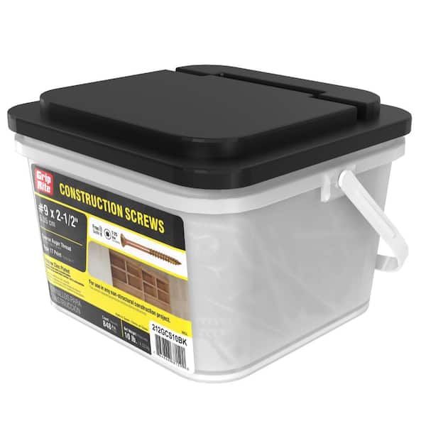 Grip-Rite - #9 x 2-1/2 in. Star Drive Dual Flat Head Coarse Thread Construction Screws 10 lb. Box