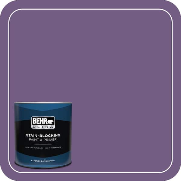 BEHR ULTRA 1 qt. #650B-7 Mystical Purple Satin Enamel Exterior Paint & Primer