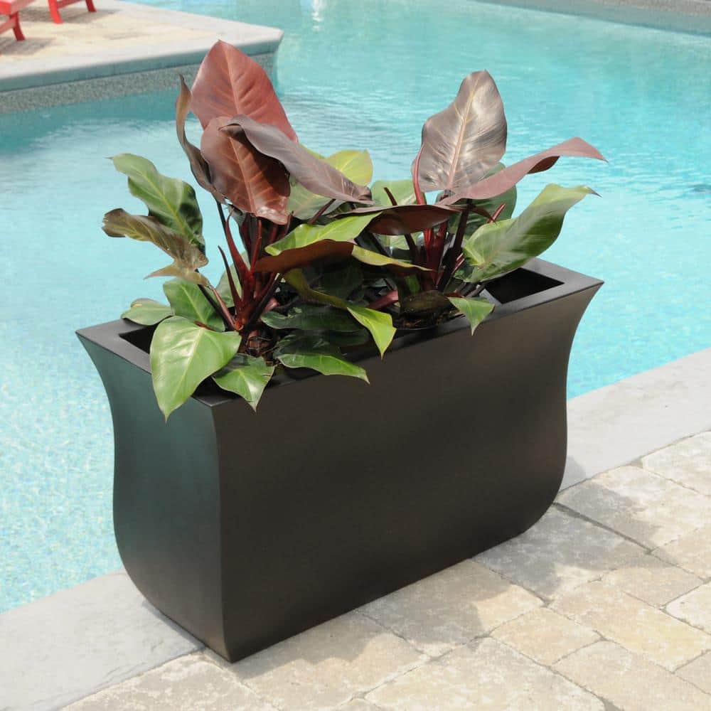 Valencia Espresso 36" Long Polyethylene Outdoor Planter