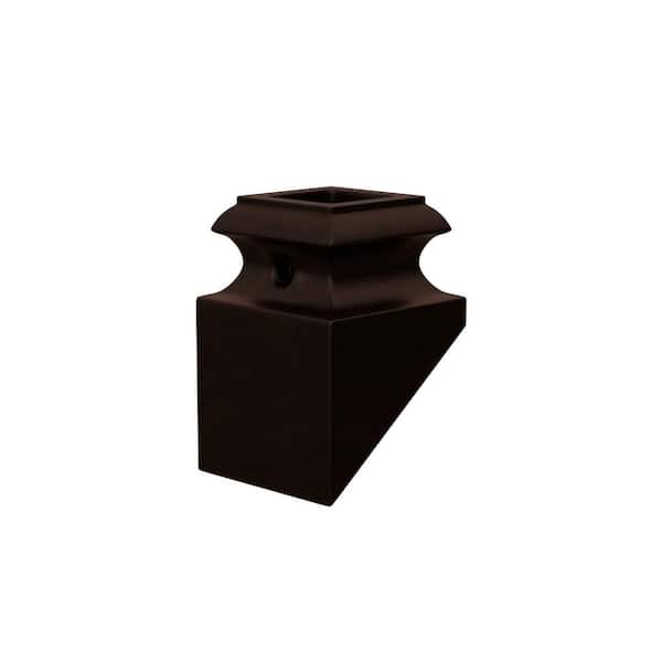 EVERMARK Stair Parts 5/8 in. Old World Copper Angled Metal Baluster Shoe for Stair Remodel