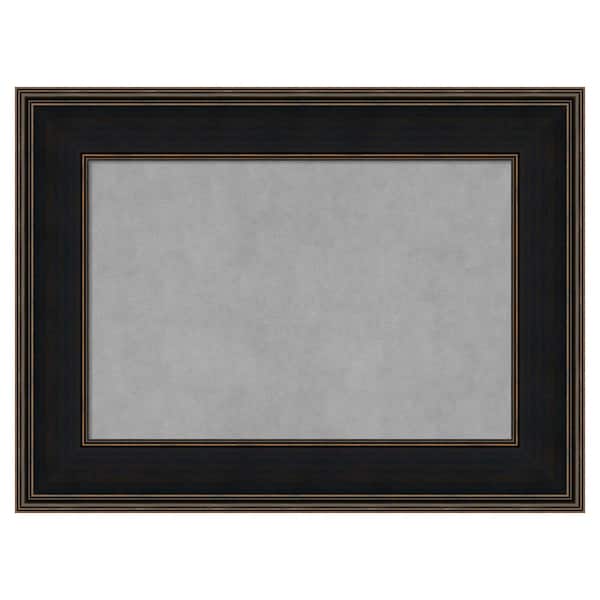 Amanti Art Mezzanine Espresso 32 in. x 24 in. Framed Magnetic Board