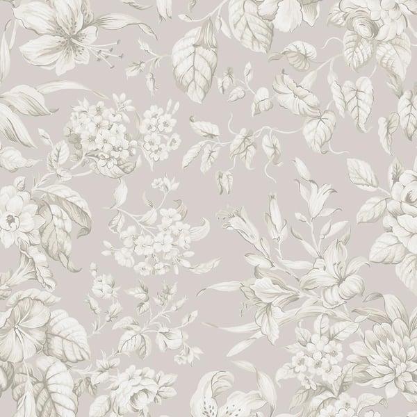 Graham & Brown Laura Ashley Heledd Blooms Dove Grey Wallpaper Sample