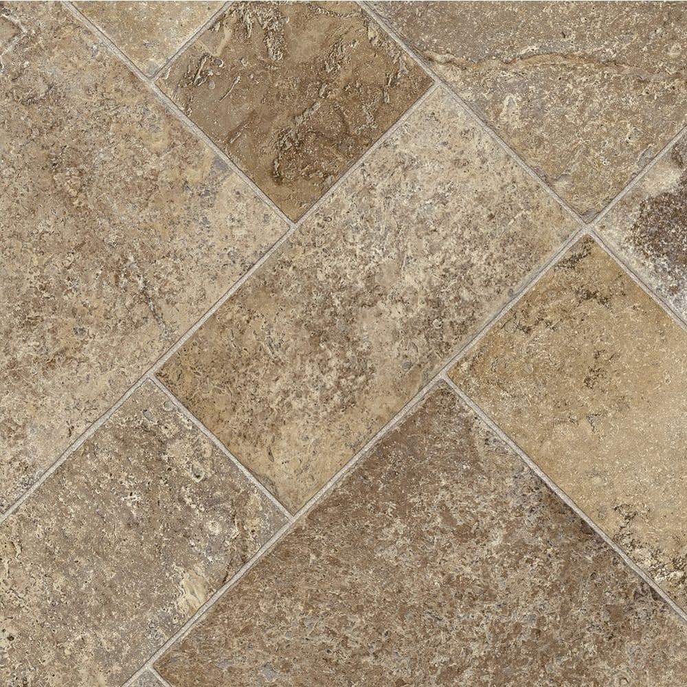 Trafficmaster Coffee Diagonal Tile, Bathroom Linoleum Flooring Home Depot